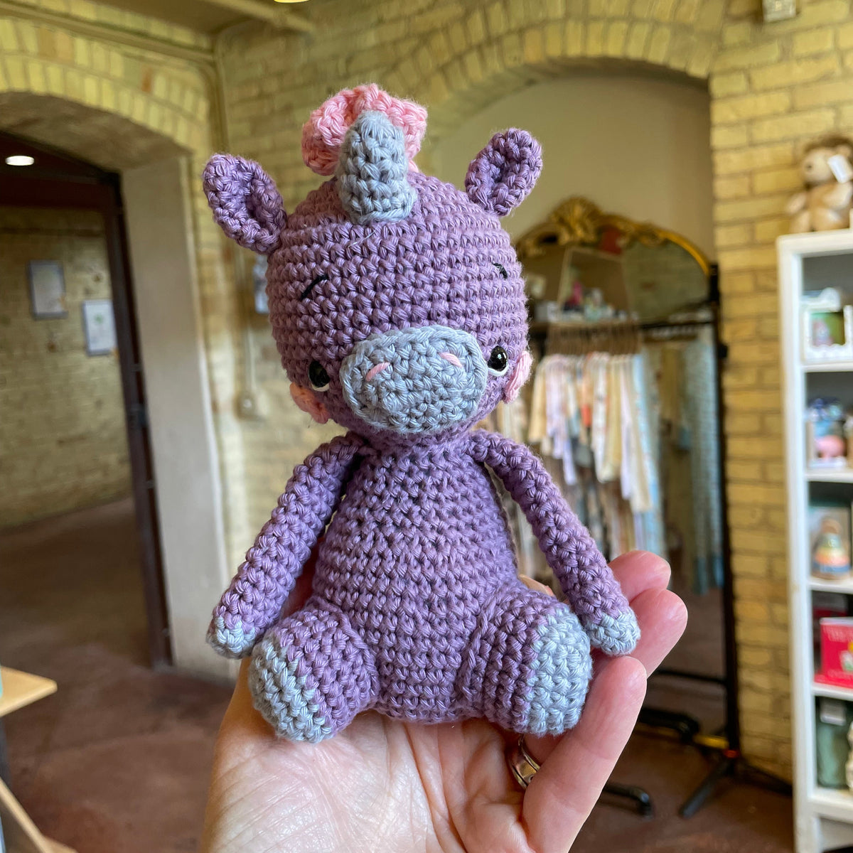 Handmade Crochet Heirloom Stuffie - Mini Unicorn