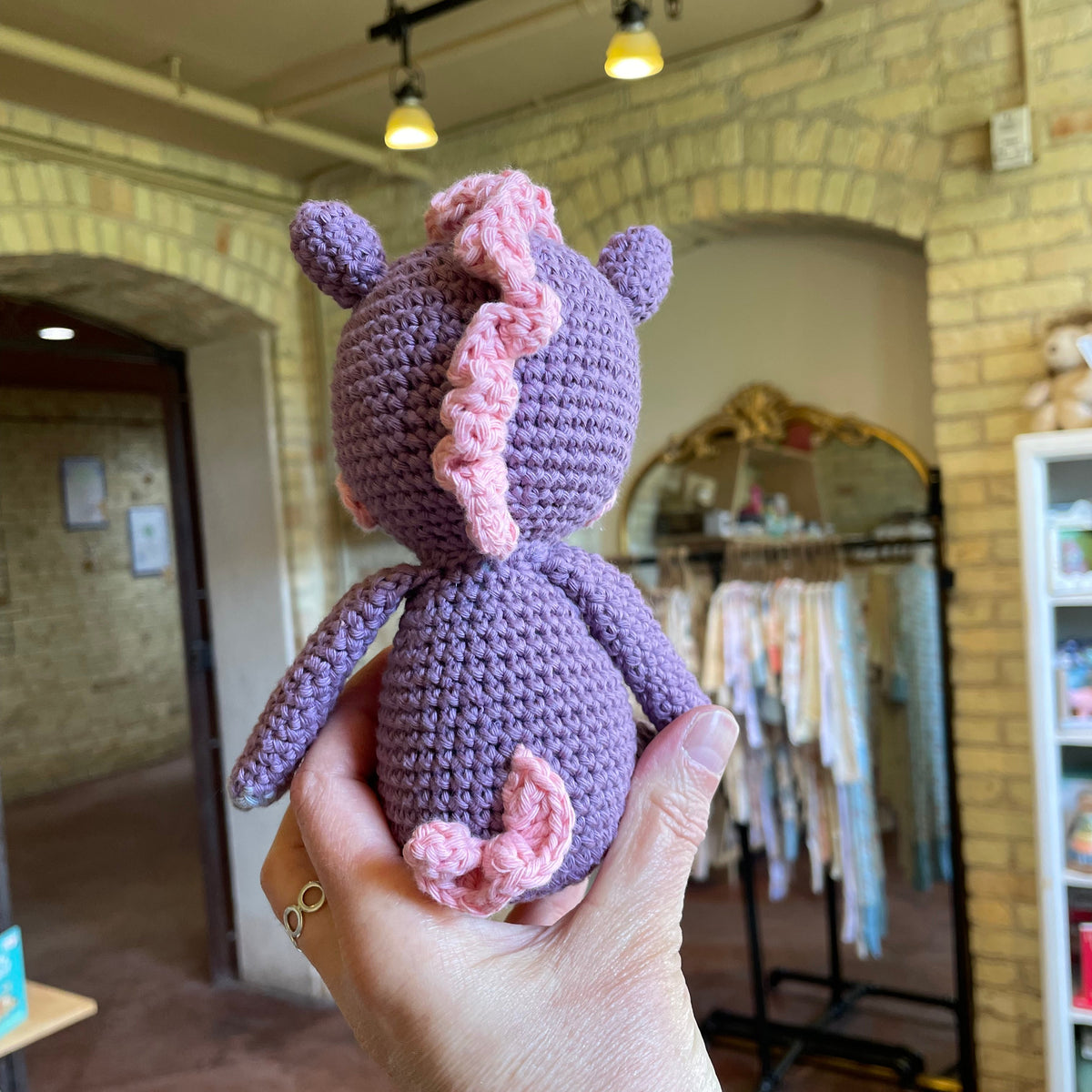 Handmade Crochet Heirloom Stuffie - Mini Unicorn
