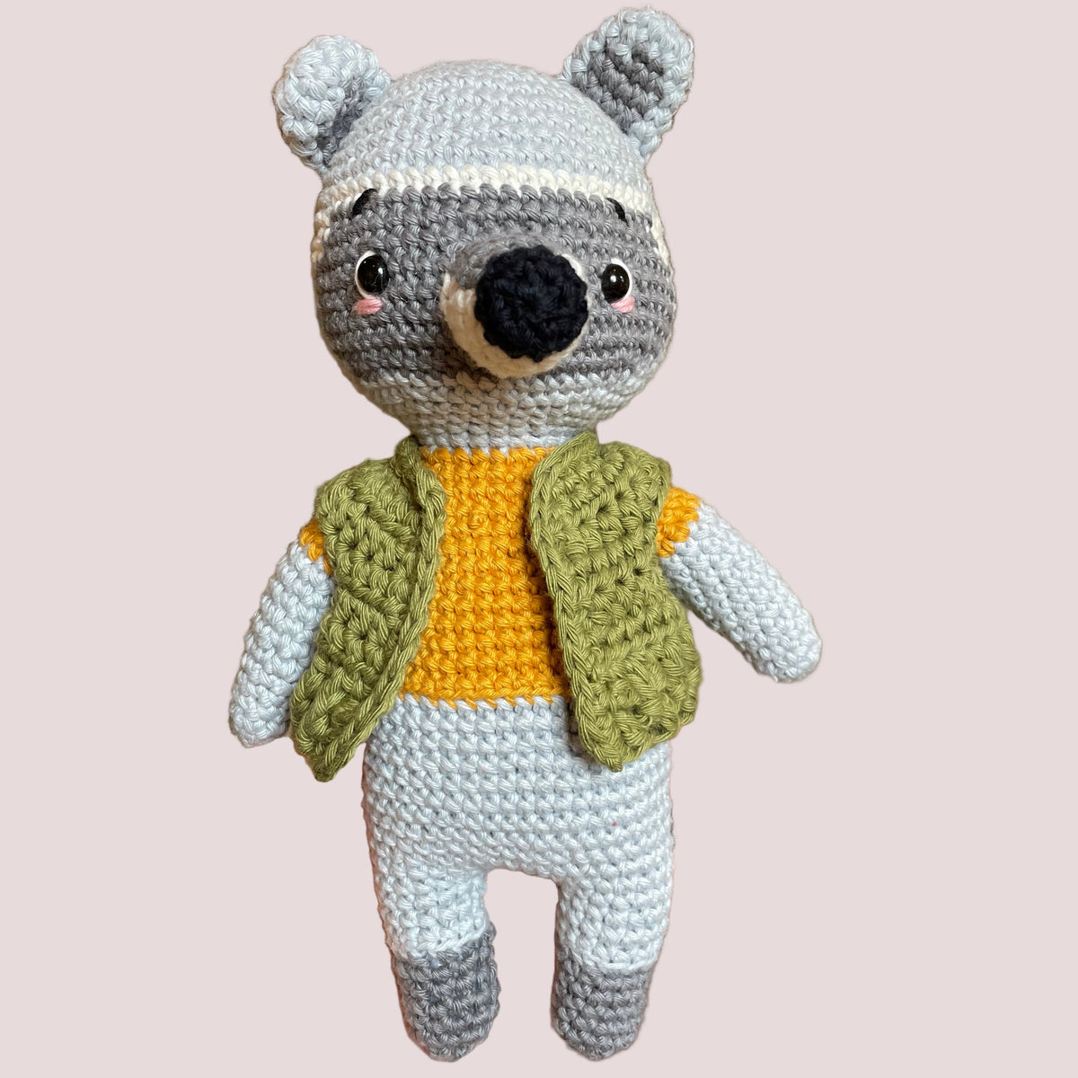 Handmade Crochet Raccoon
