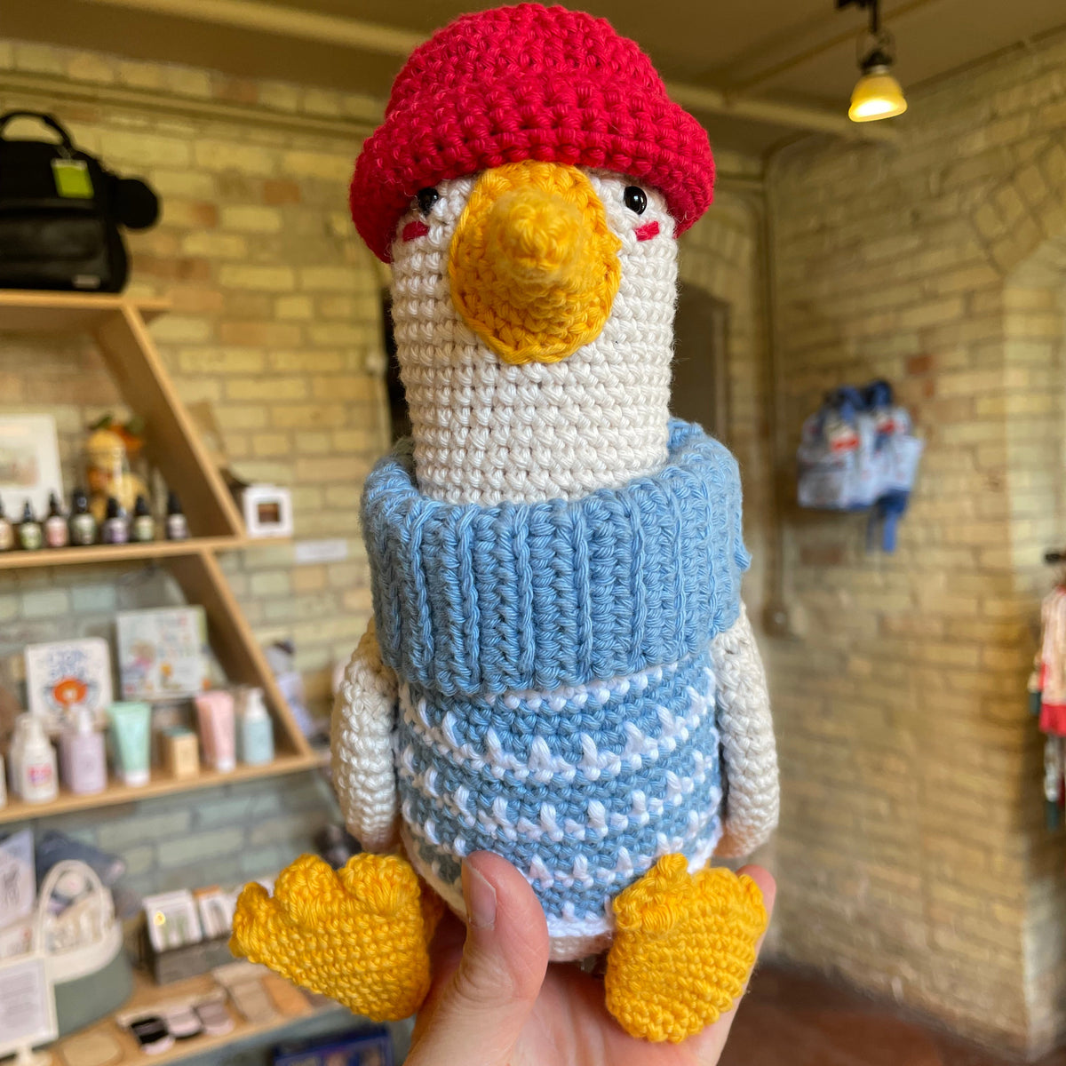 Handmade Crochet Heirloom Stuffie - Seagull