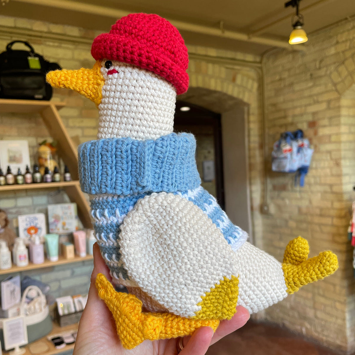 Handmade Crochet Heirloom Stuffie - Seagull