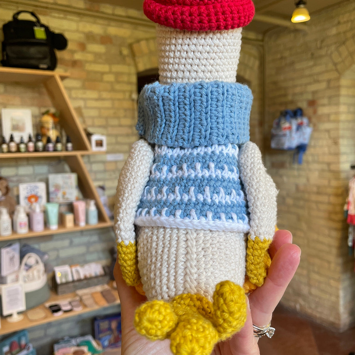 Handmade Crochet Heirloom Stuffie - Seagull