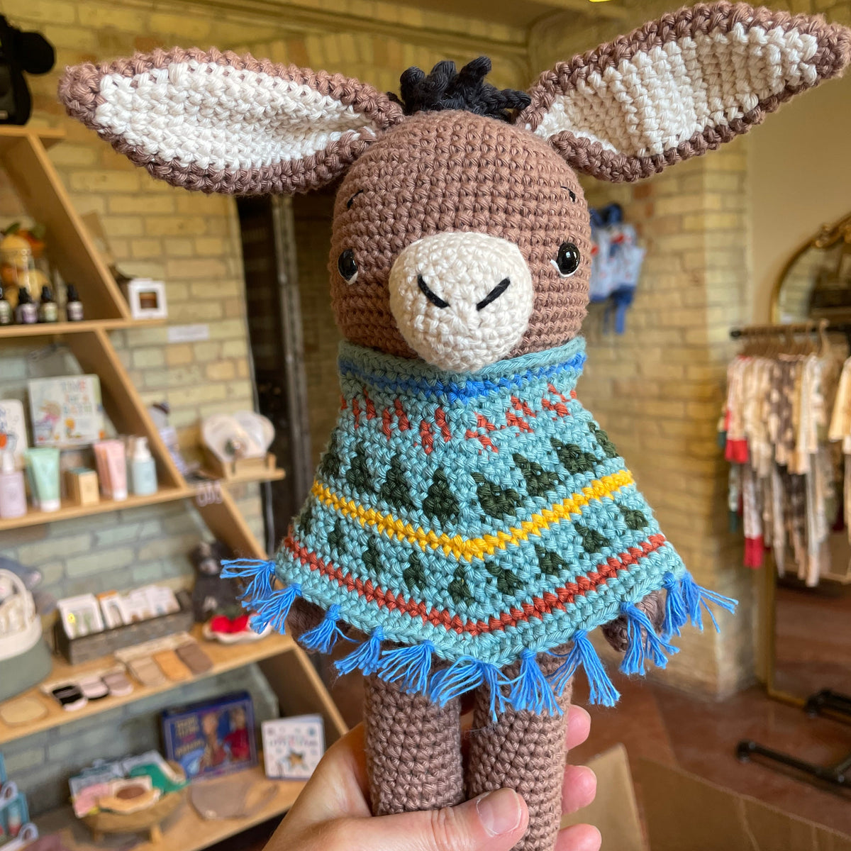 Handmade Crochet Heirloom Stuffie - Donkey