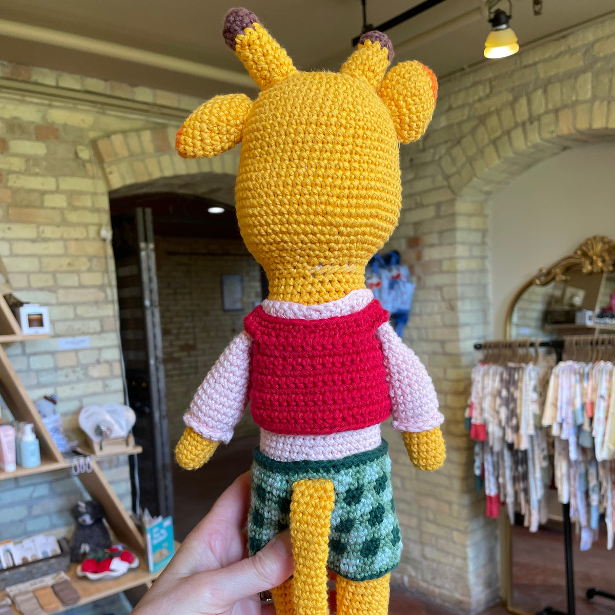 Handmade Crochet Heirloom Stuffie - Giraffe