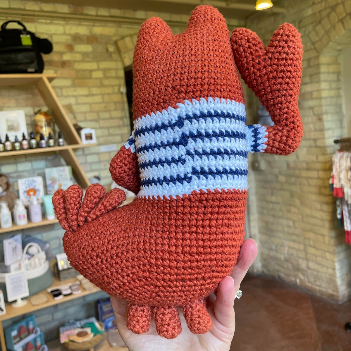 Handmade Crochet Heirloom Stuffie - Lobster