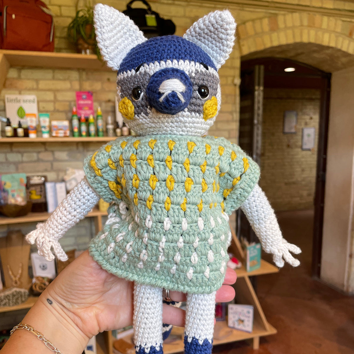 Handmade Crochet Heirloom Stuffie - Lemur