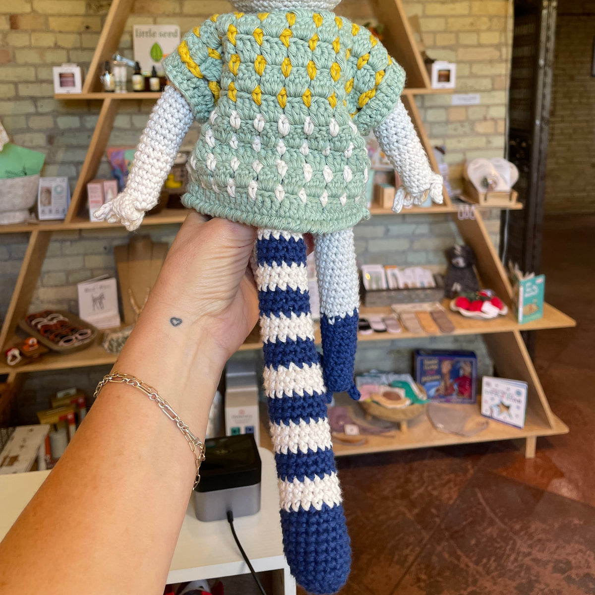 Handmade Crochet Heirloom Stuffie - Lemur
