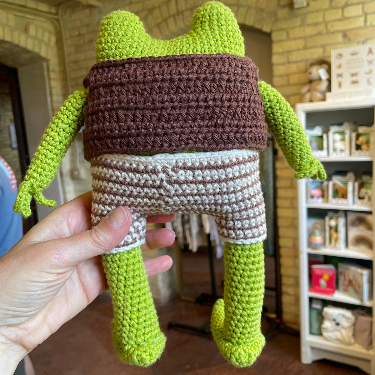 Handmade Crochet Heirloom Stuffie - Frog