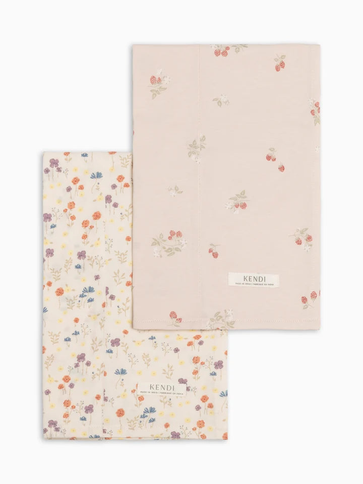 2-Pack Organic Cotton Burp Cloth Set