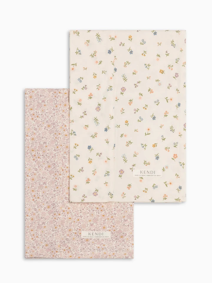 2-Pack Organic Cotton Burp Cloth Set