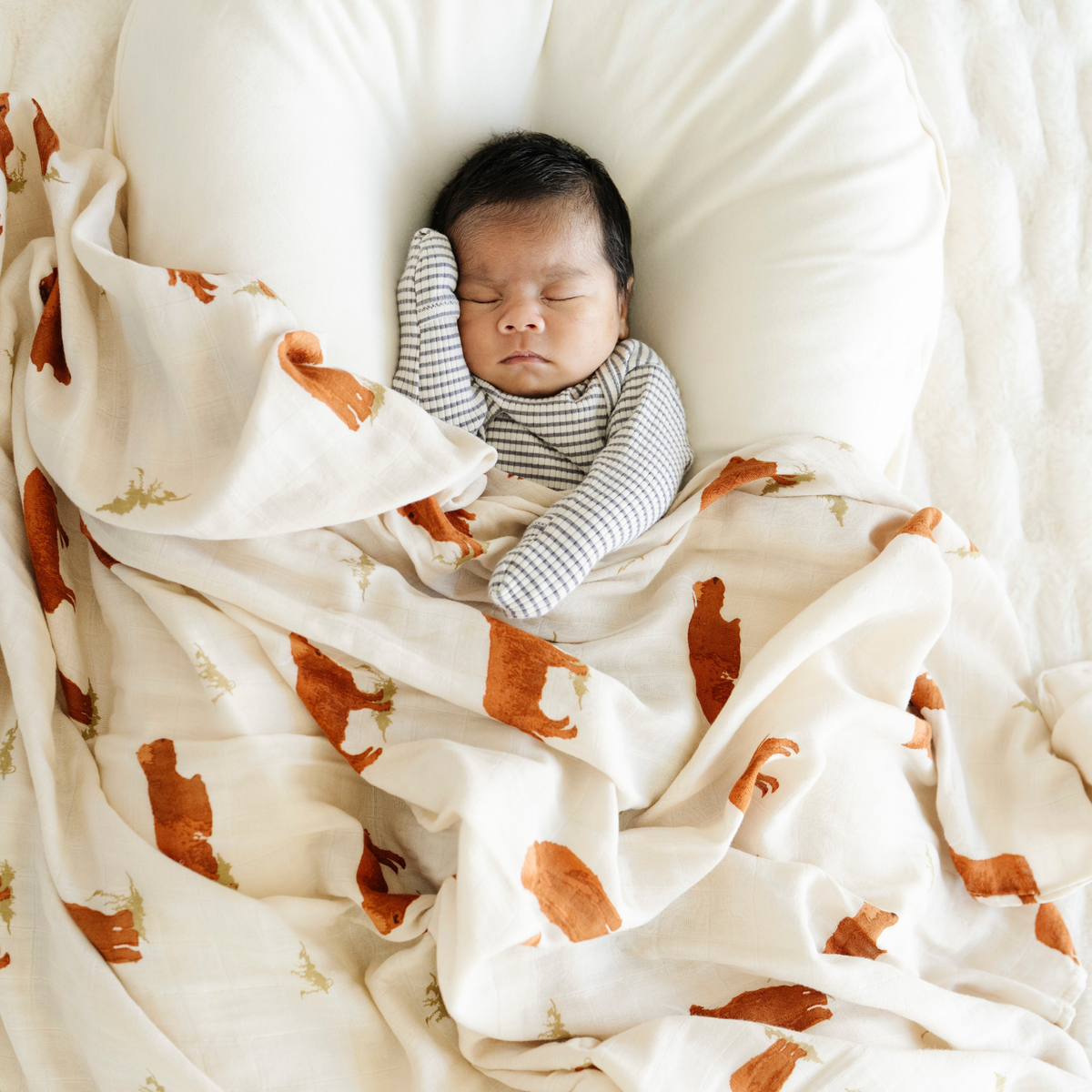 Bamboo Muslin Rayon Swaddle - Baby Dill
