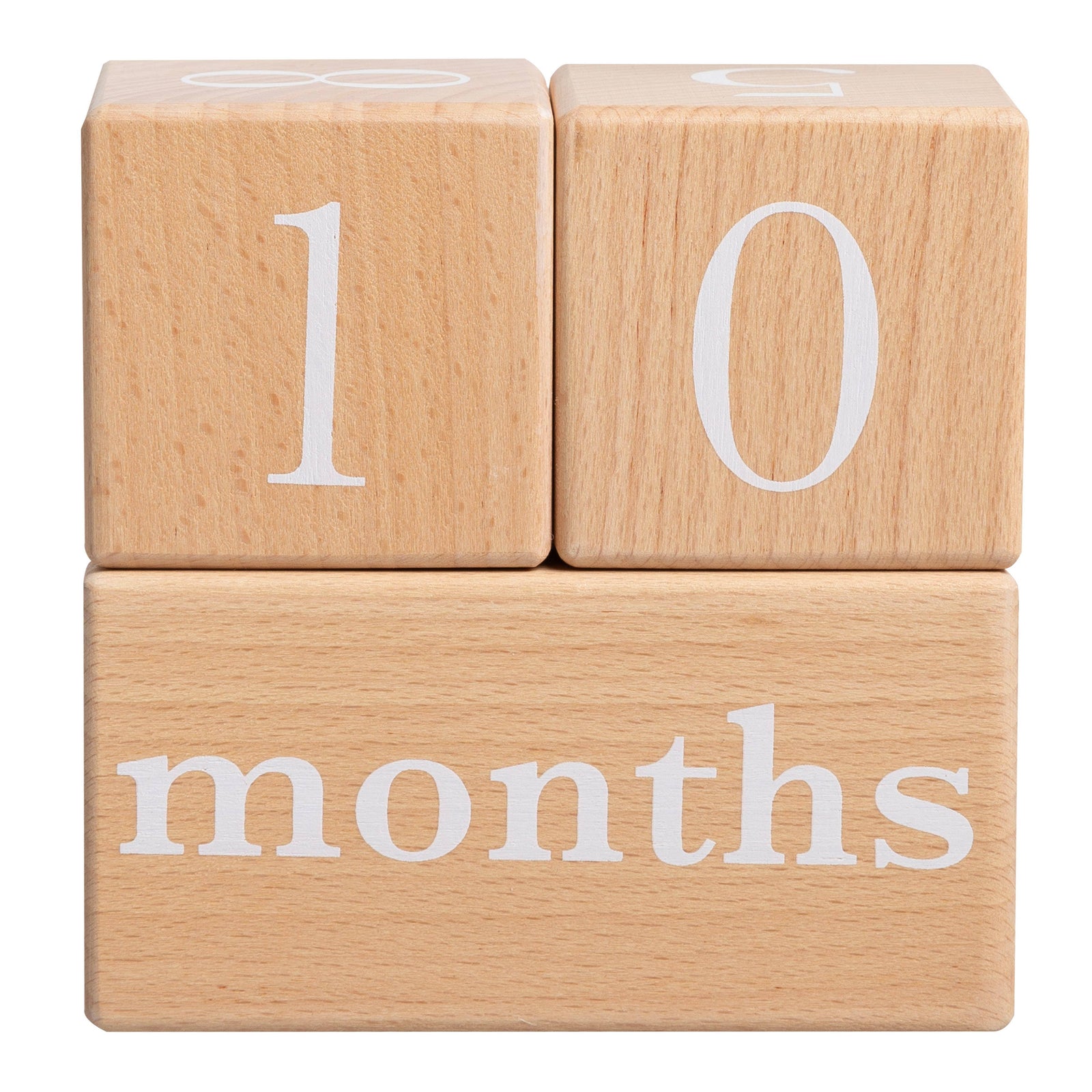 Pearhead - Natural Wooden Milestone Blocks Photo Prop - Baby Dill