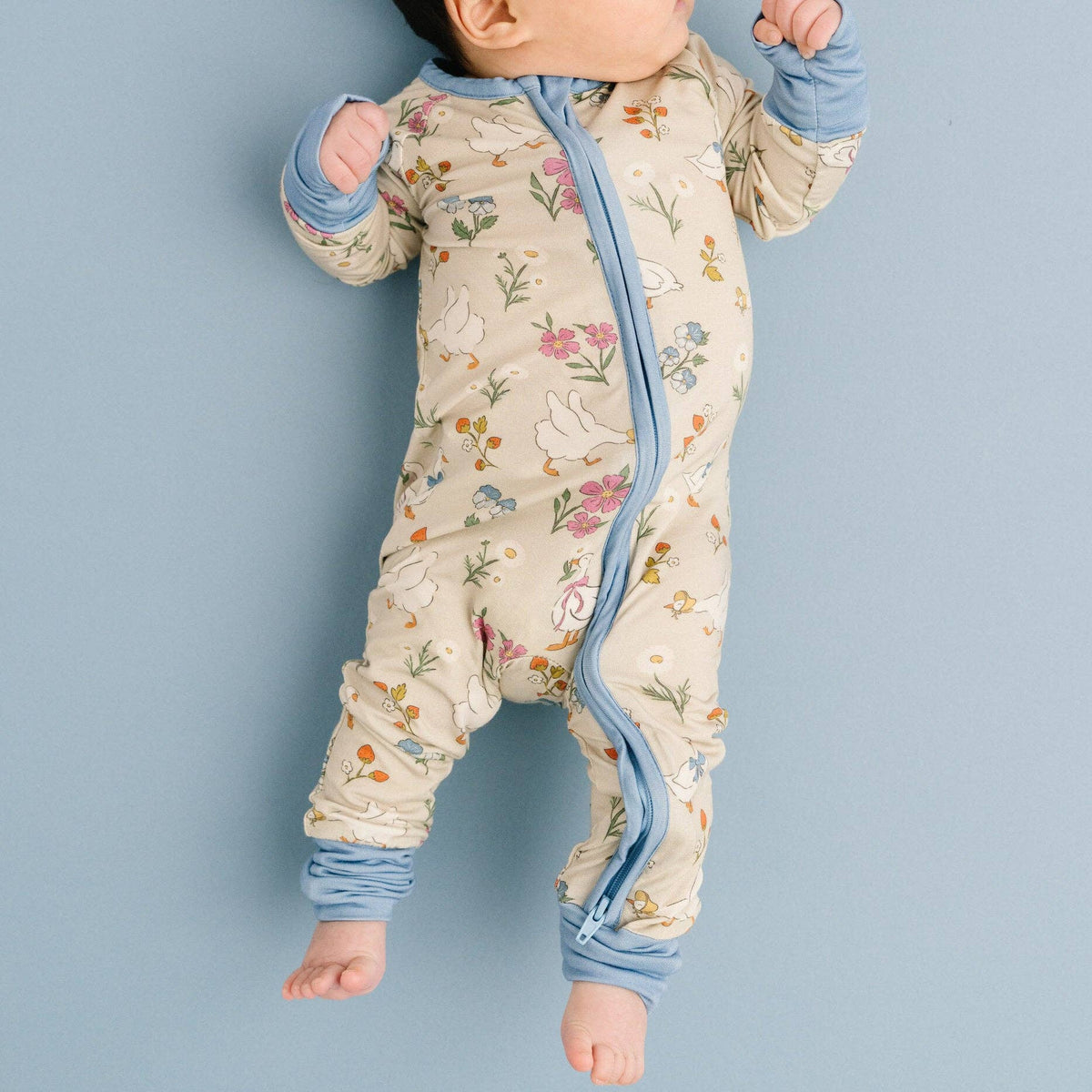 Little One Shop - Garden Goose Bamboo Sleeper - Baby Dill