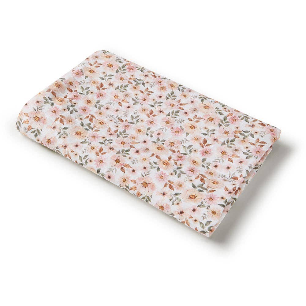 Floral Organic Muslin Wrap