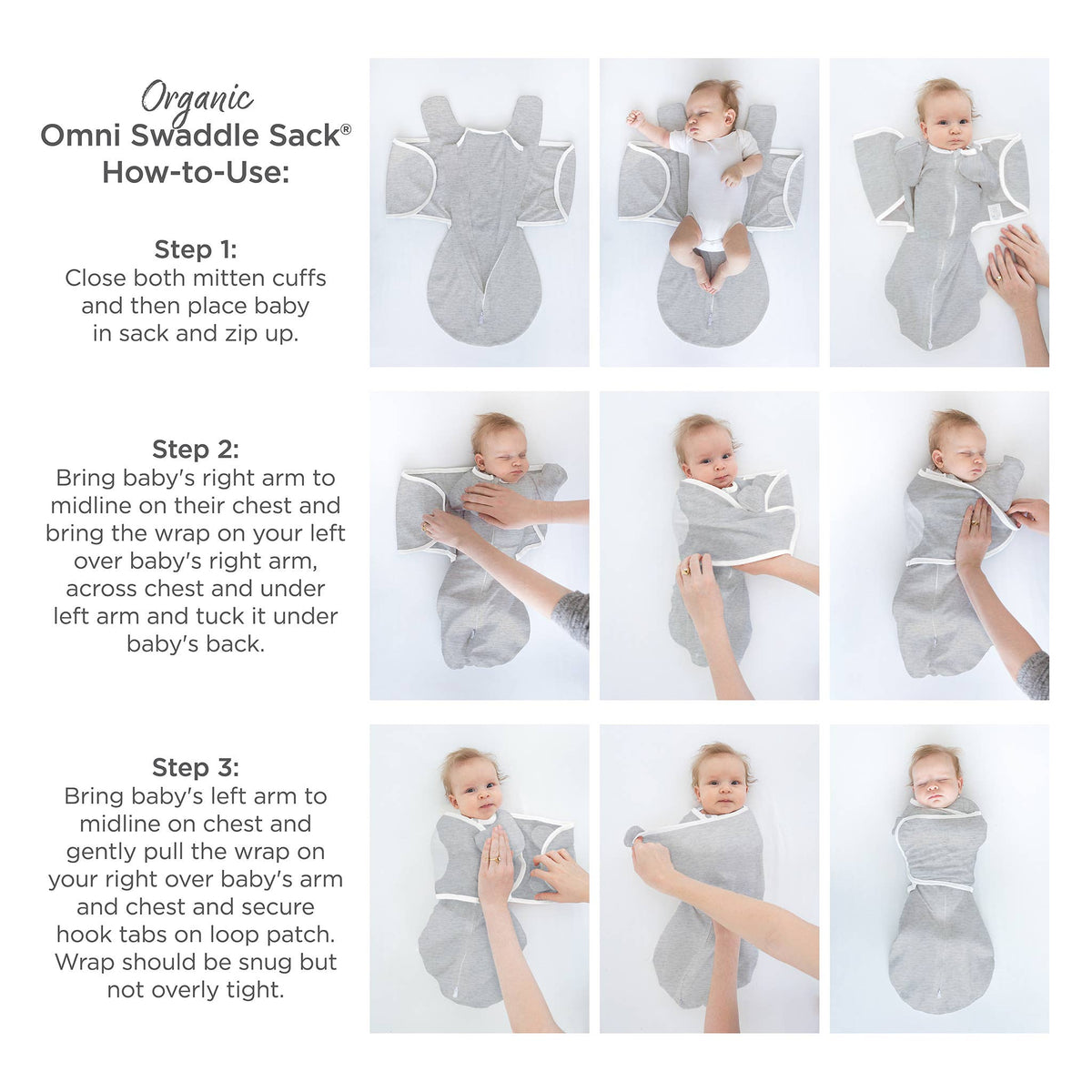 SwaddleDesigns - Organic Omni Swaddle Sack, Soft Blue