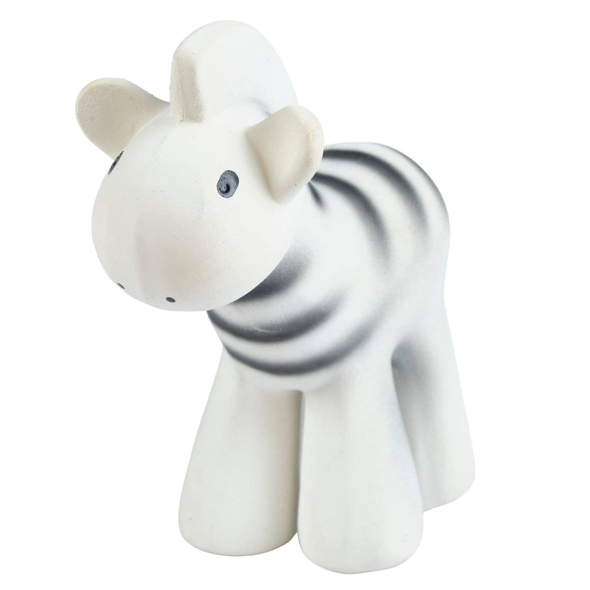 Zebra Natural Organic Rubber Teether, Rattle &amp; Bath Toy
