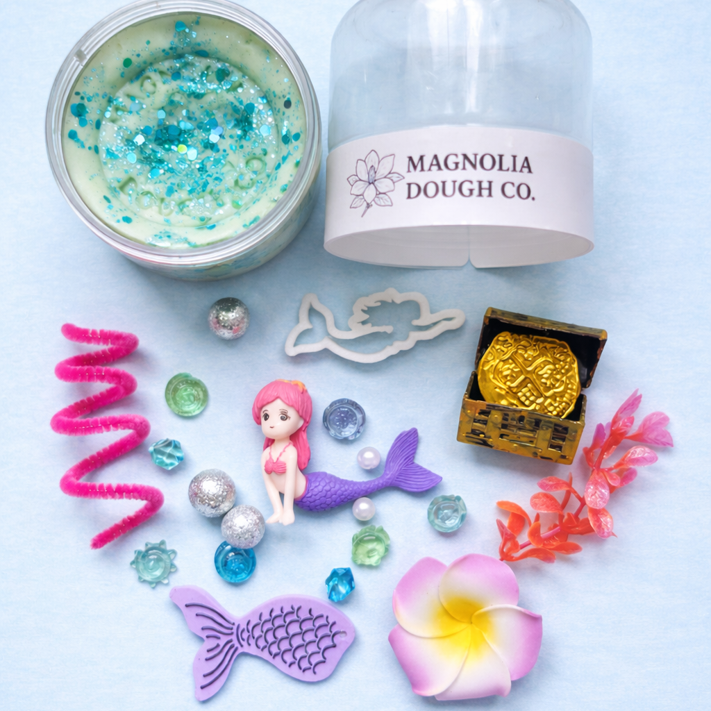Sensory Play Dough Jar | Mess-Free Mermaid Toy 