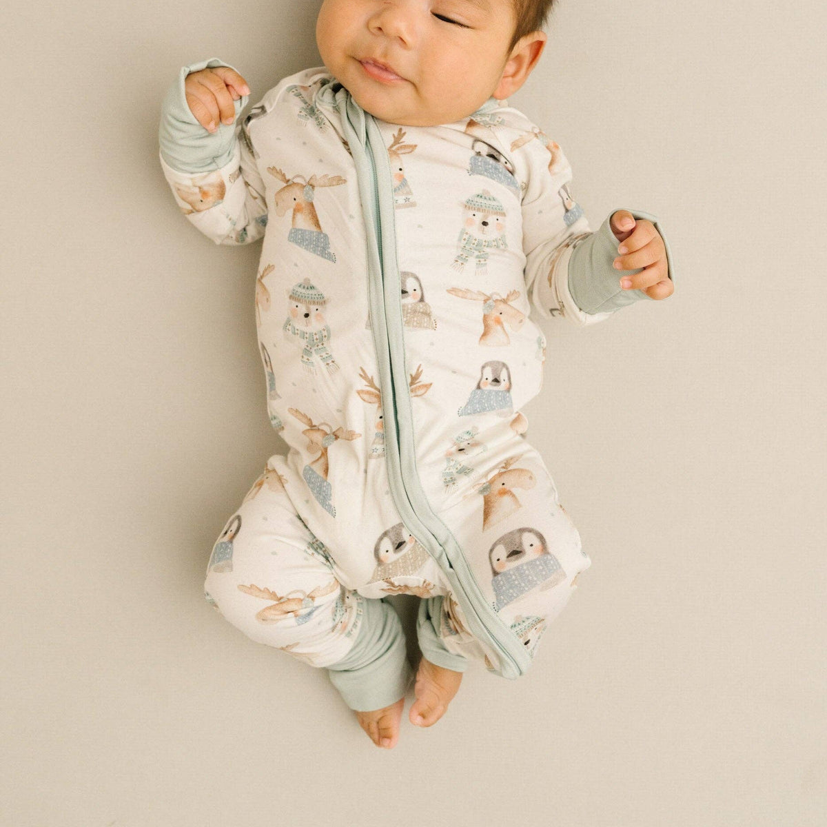 Frosty Friends Double Zip Bamboo Sleeper