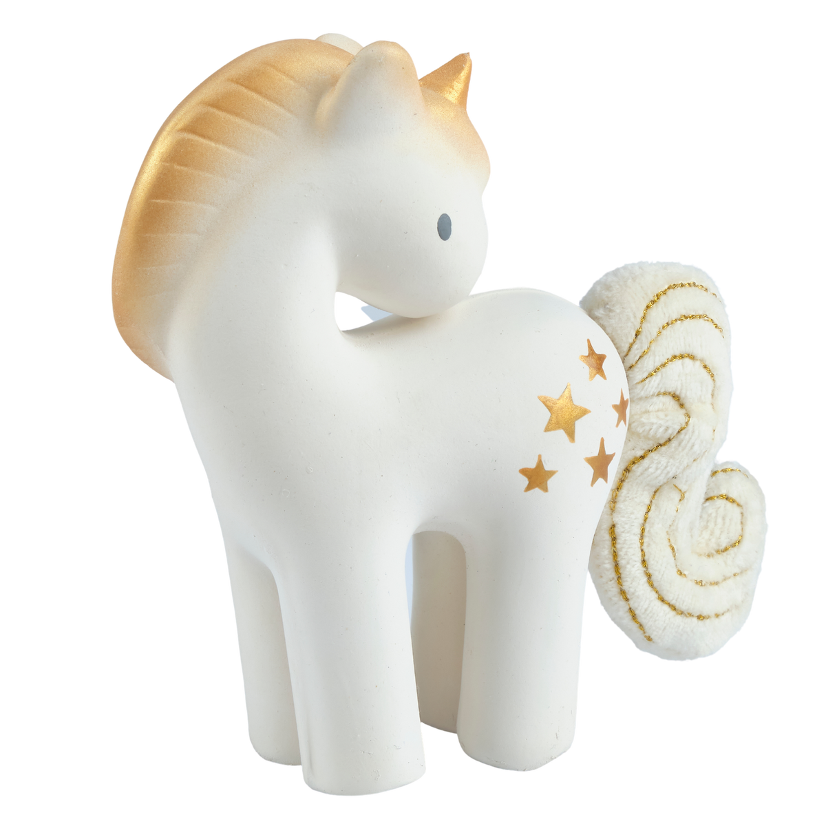 Shining Stars Unicorn Natural Rubber Teether w Crinkle Tail