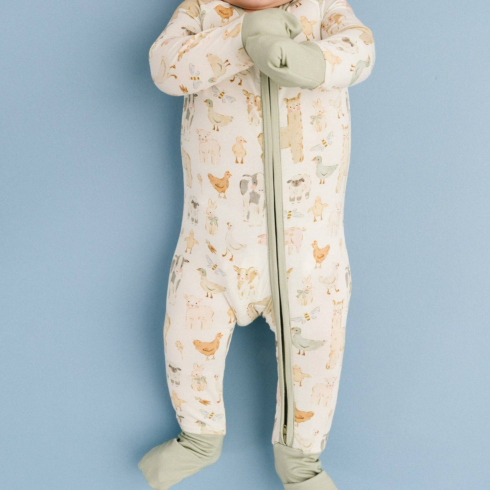 Little One Shop - Spring Farm Bamboo Sleeper - Baby Dill