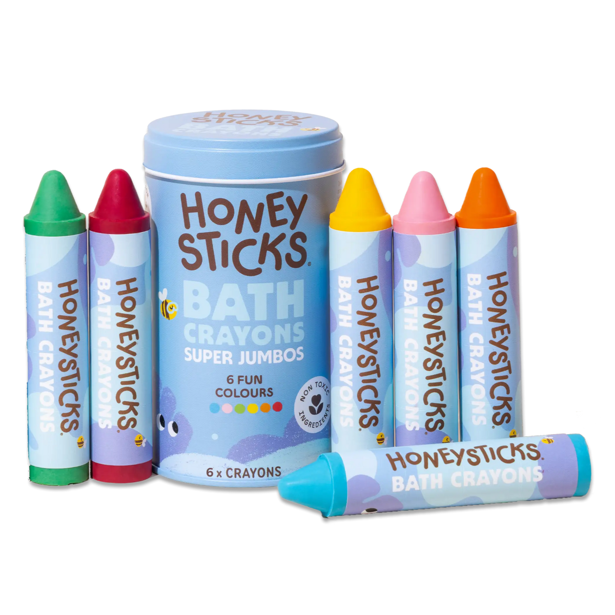 Beeswax Bath Crayons Super Jumbos -6pk