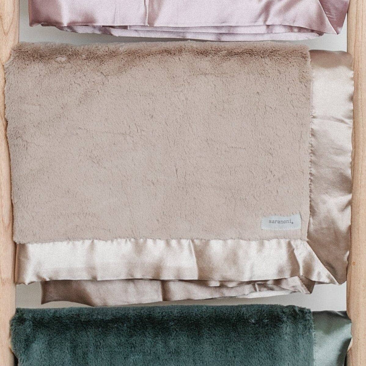 Satin Border Mini Blankets - Baby Dill
