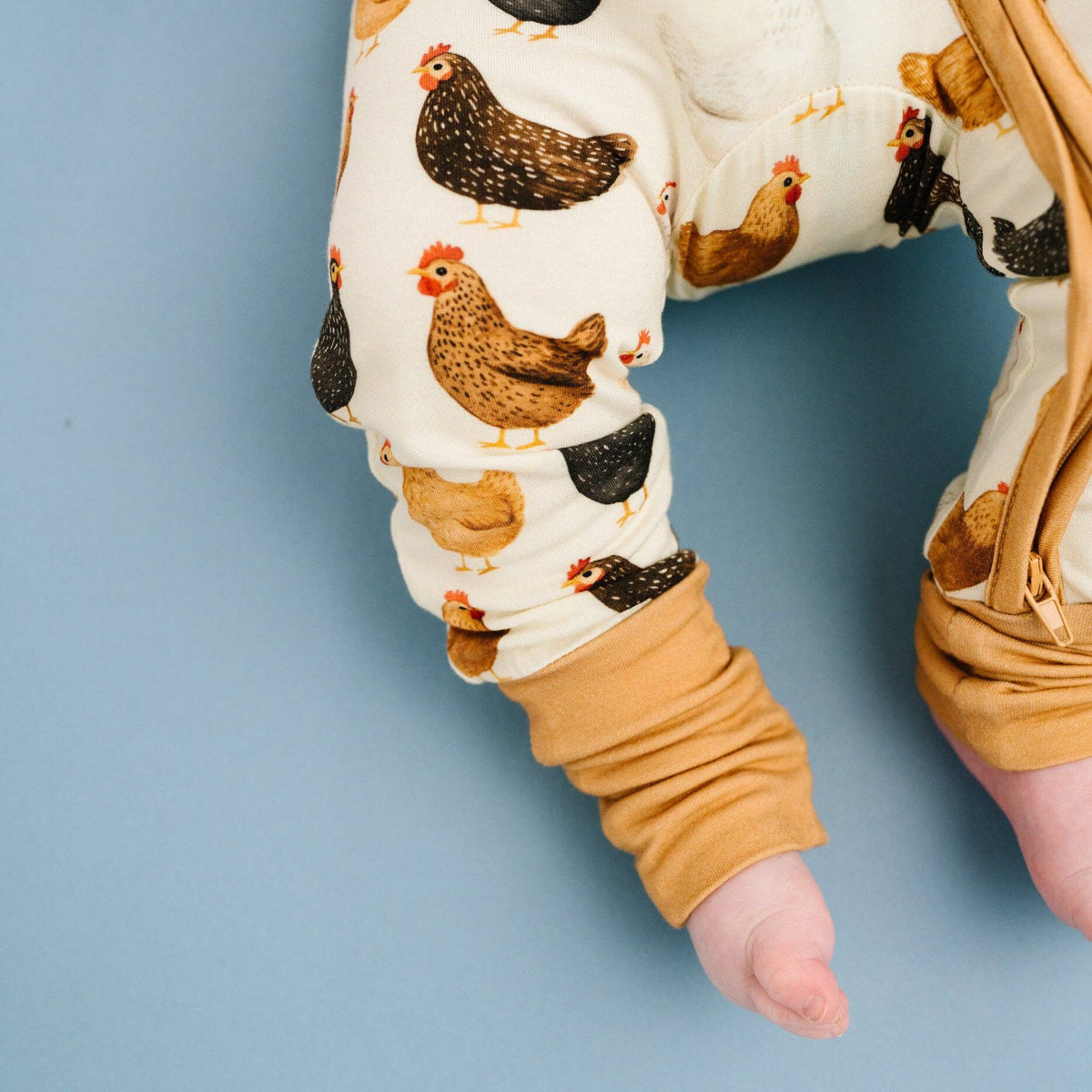 Backyard Chickens Double Zip Bamboo Sleeper - Baby Dill