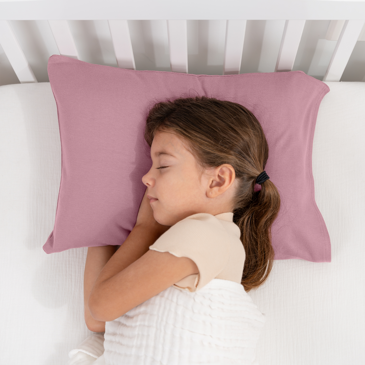 Toddler Pillow with Soft Cotton and Muslin Cotton Pillowcase