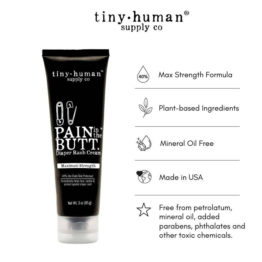 Tiny Human Supply Co. - Pain In The Butt™ MAX Diaper Rash Cream 3oz - Baby Dill