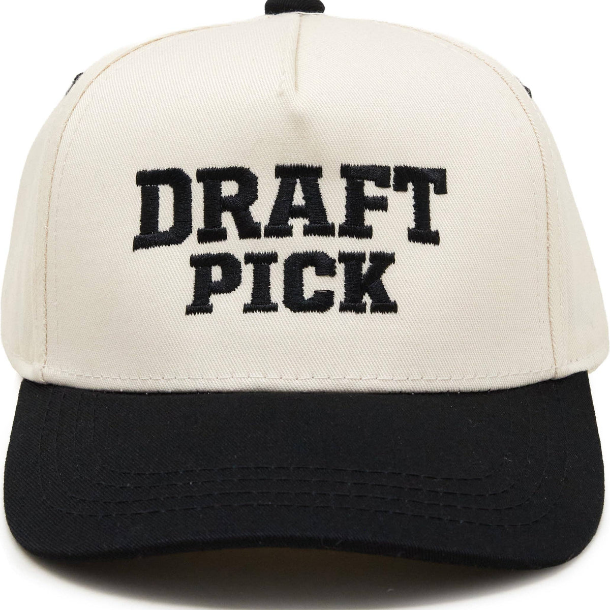 Toddler Baseball Hat Draft Pick - Black/Beige