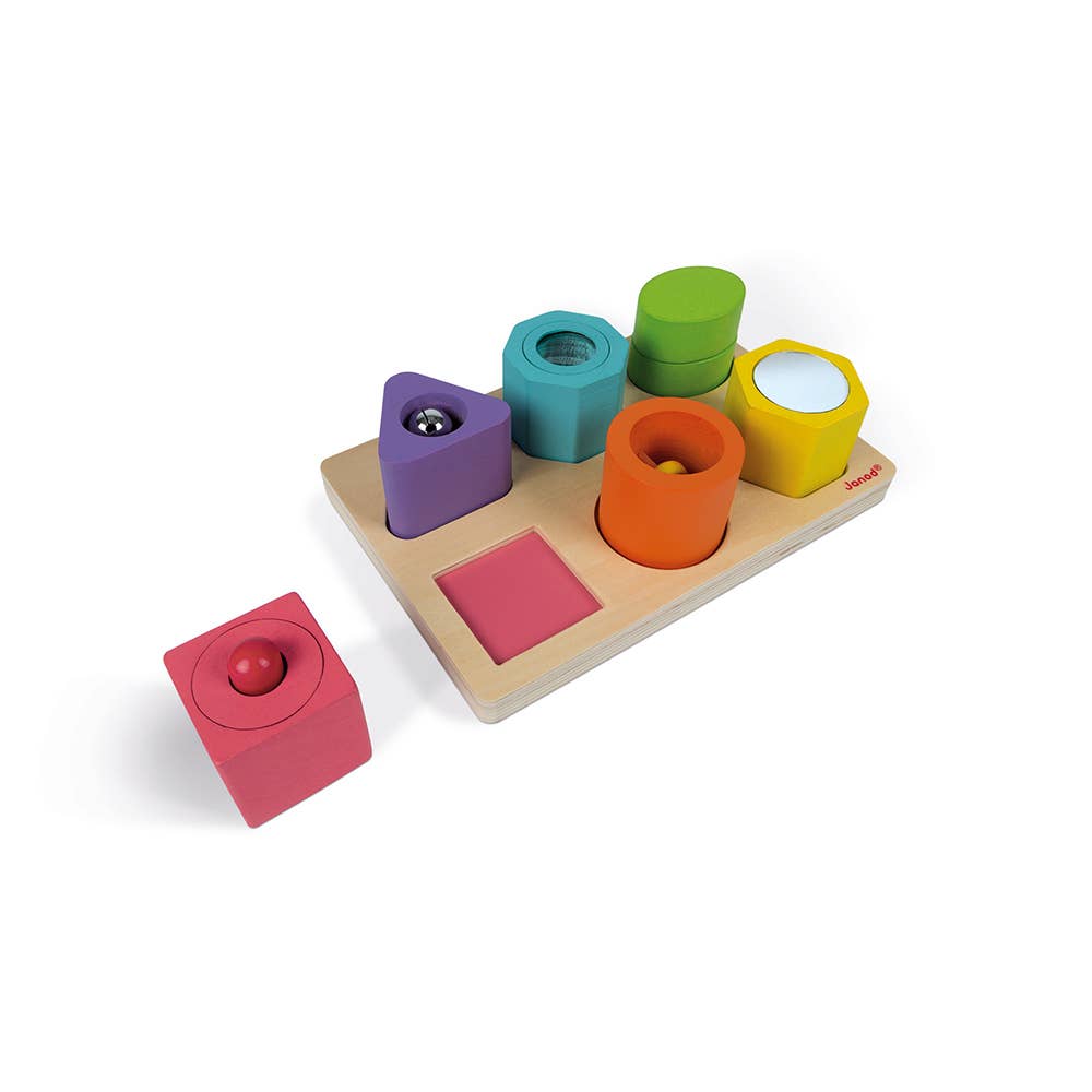 Wood Shapes & Sounds | 6 Block Puzzley