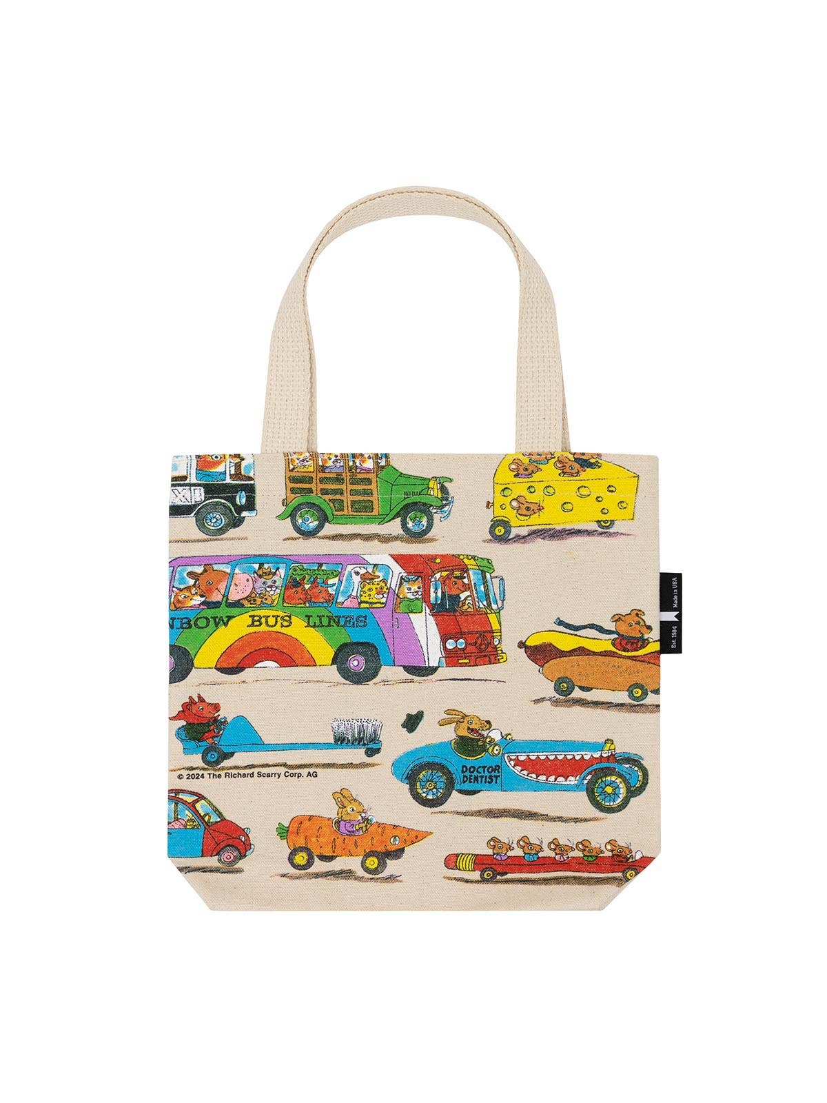 Richard Scarry Cars and Trucks Mini Tote - Baby Dill