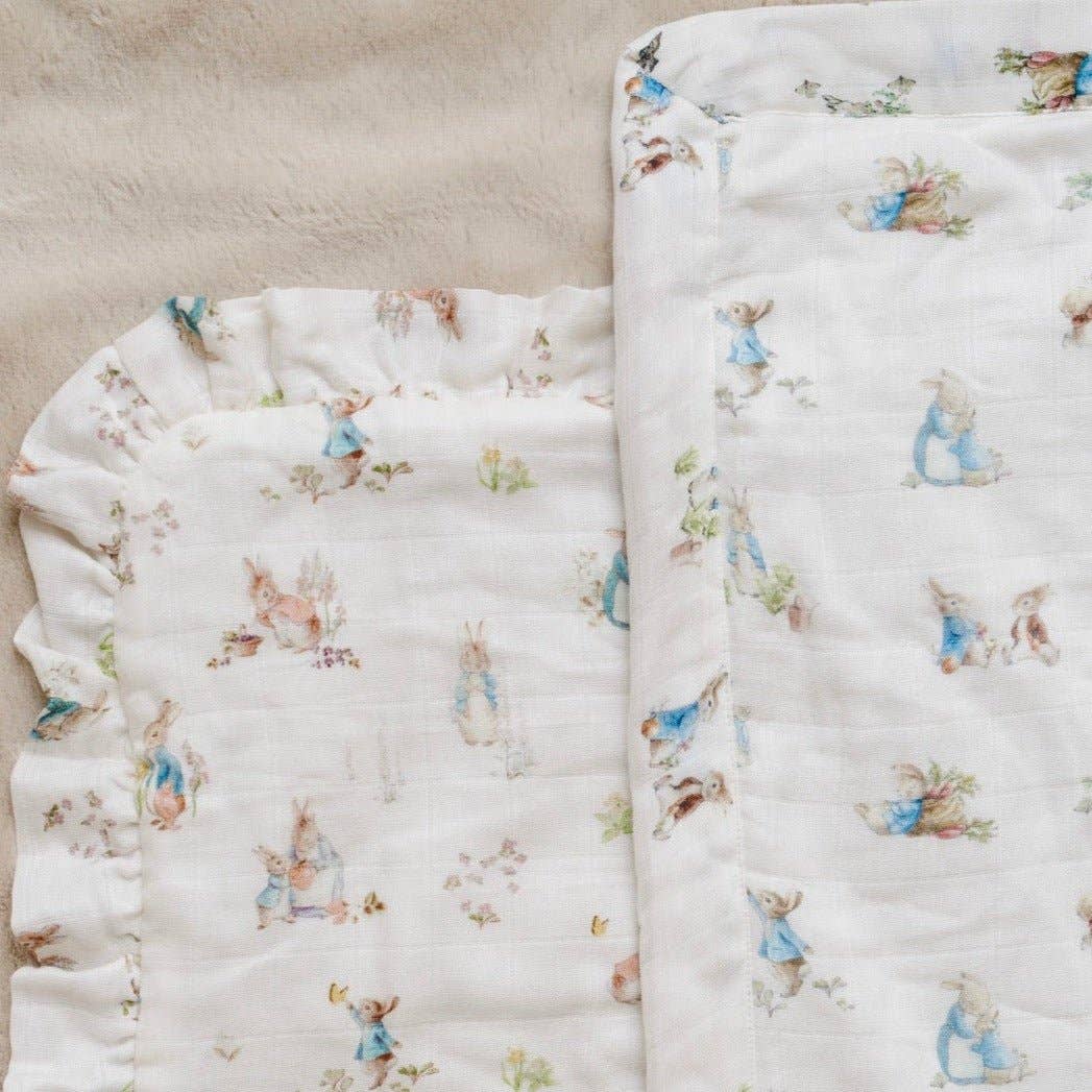 PETER RABBIT™ BAMBOO RAYON MUSLIN/LUSH MINI BLANKETS