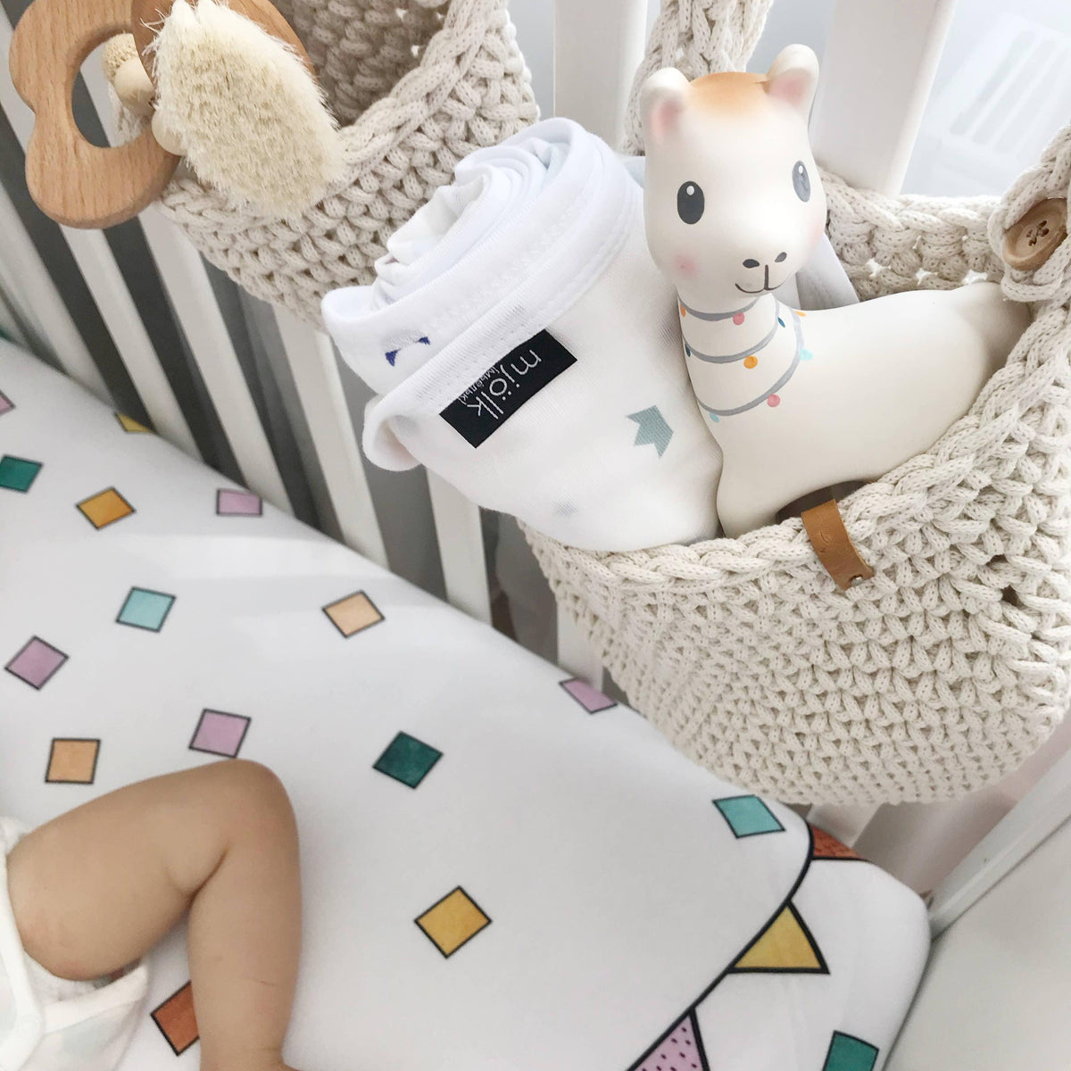 Lilith the Llama Organic Natural Rubber Teether Toy - Baby Dill
