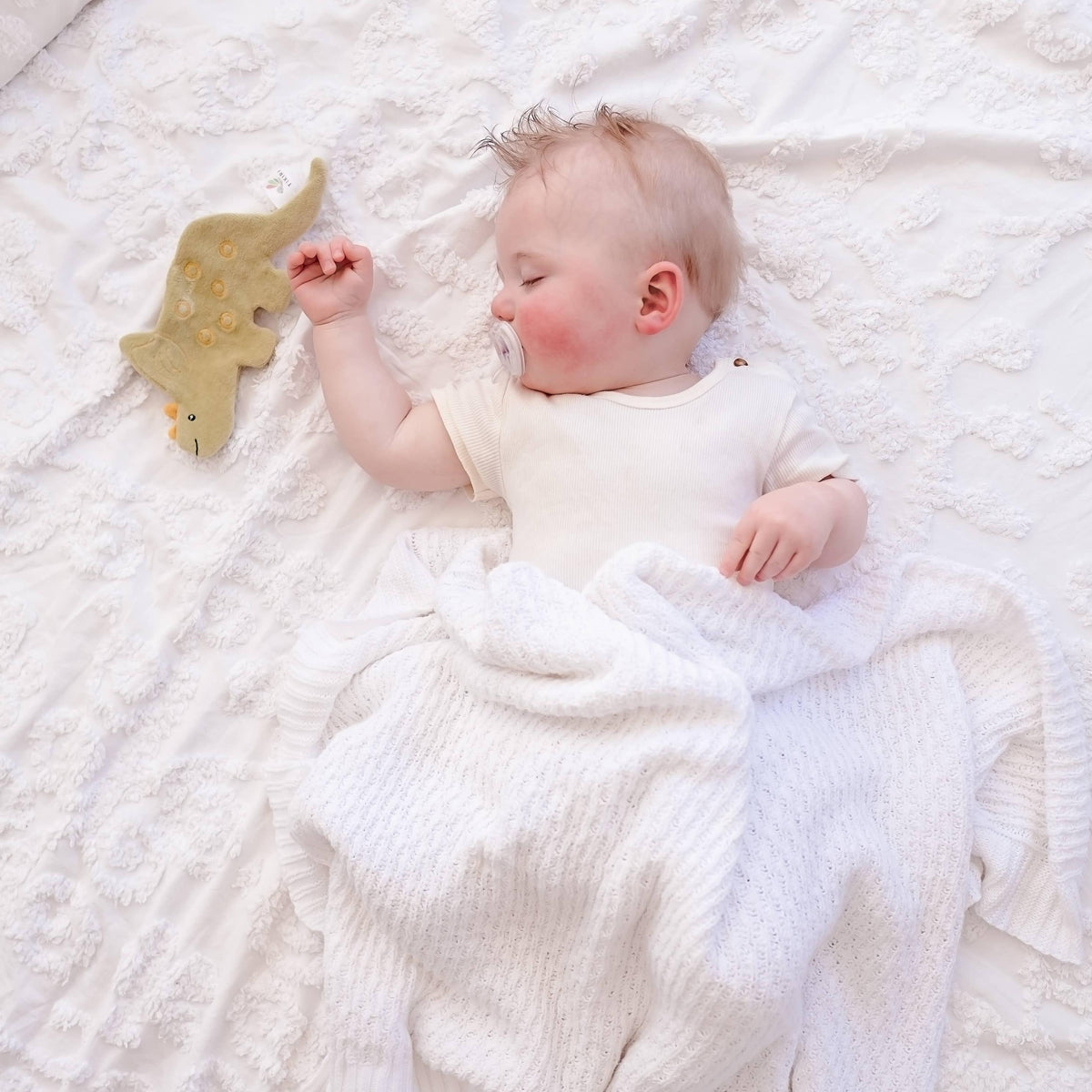 Triceratops Organic Fabric with Crinkle