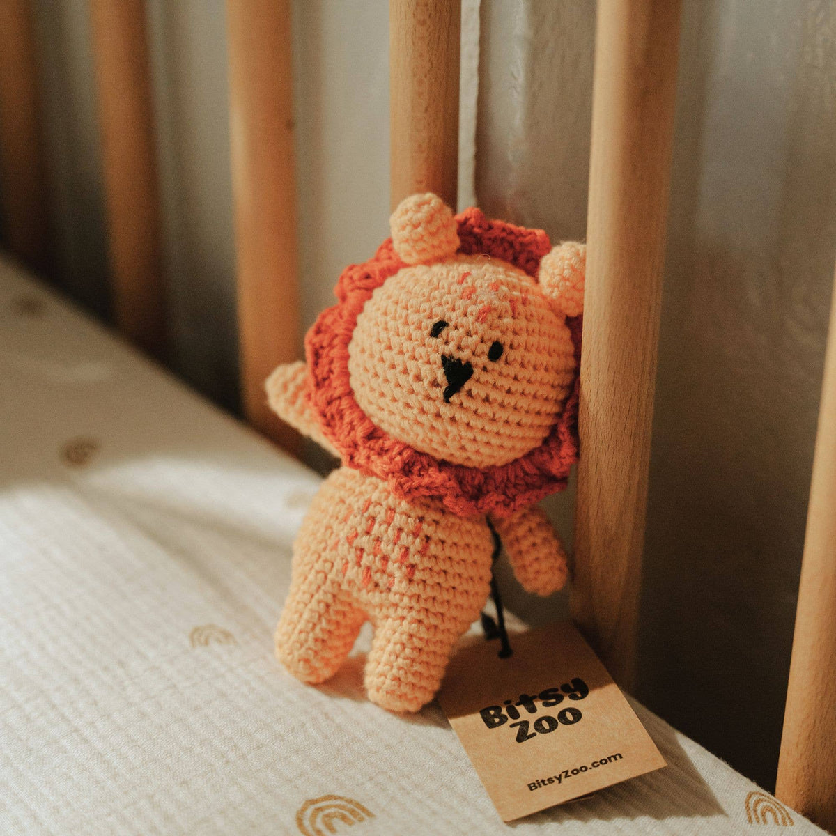 Chloe the Cryin Lion Crochet Rattle - Baby Dill