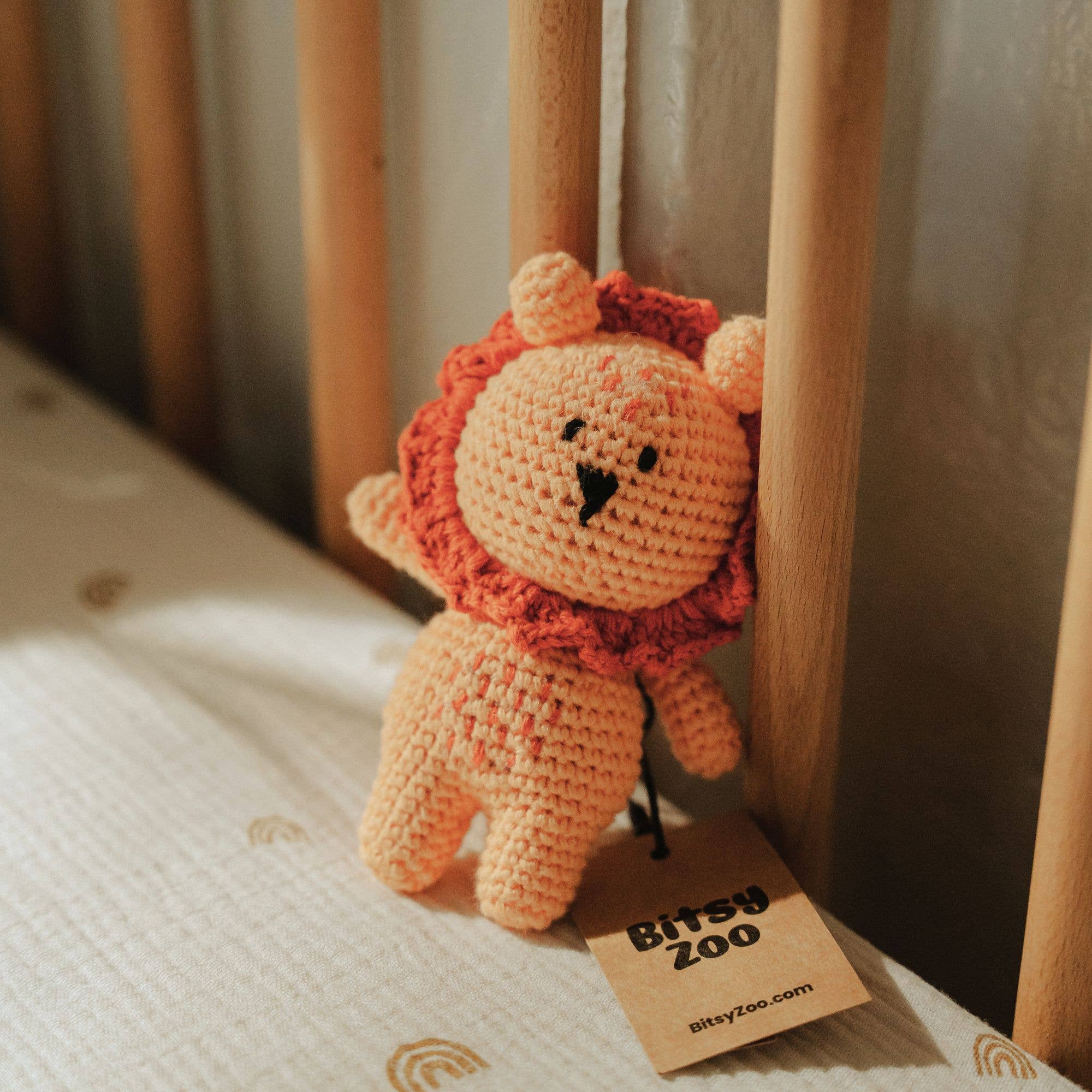 Chloe the Cryin Lion Crochet Rattle - Baby Dill