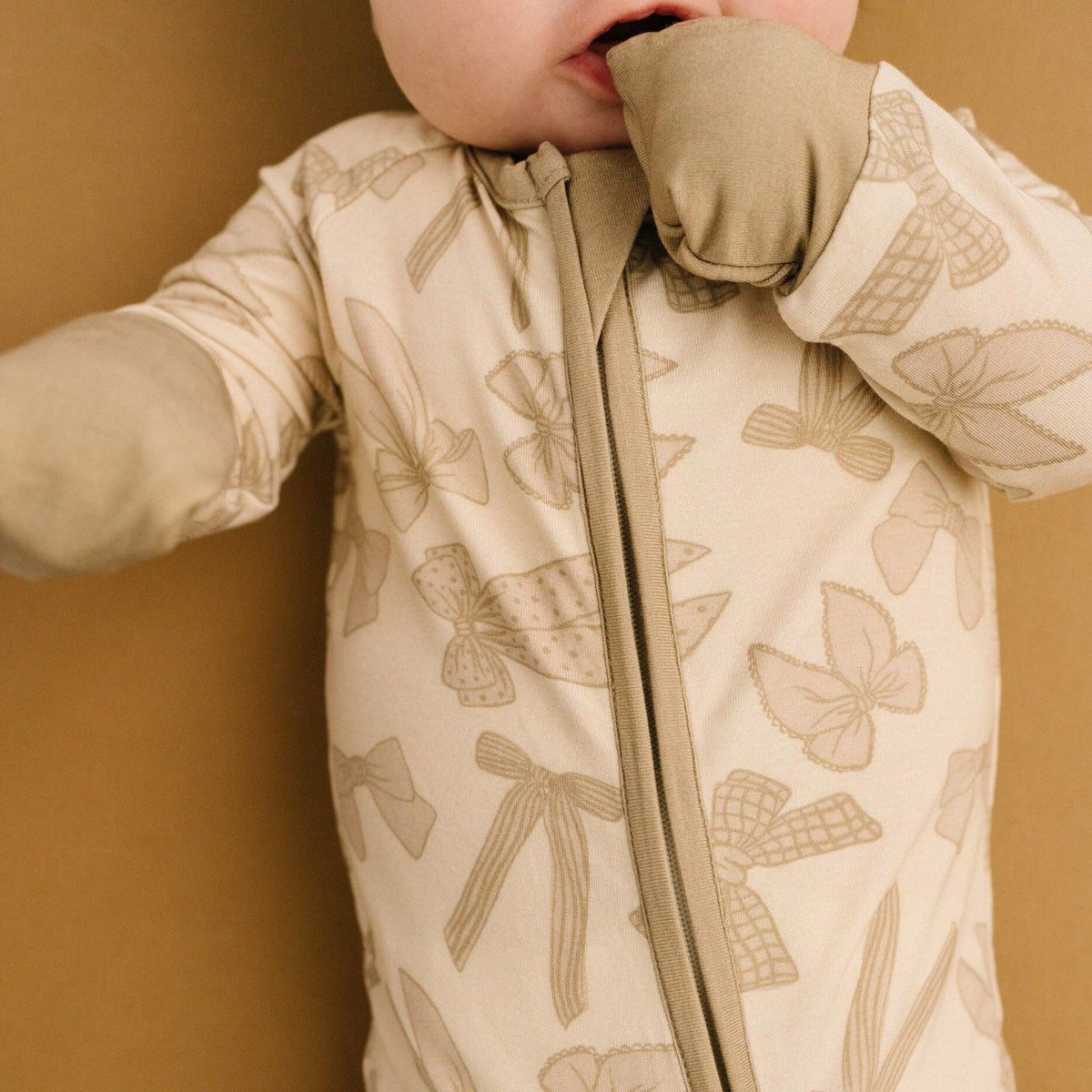 Neutral Bows Double Zip Bamboo Sleeper