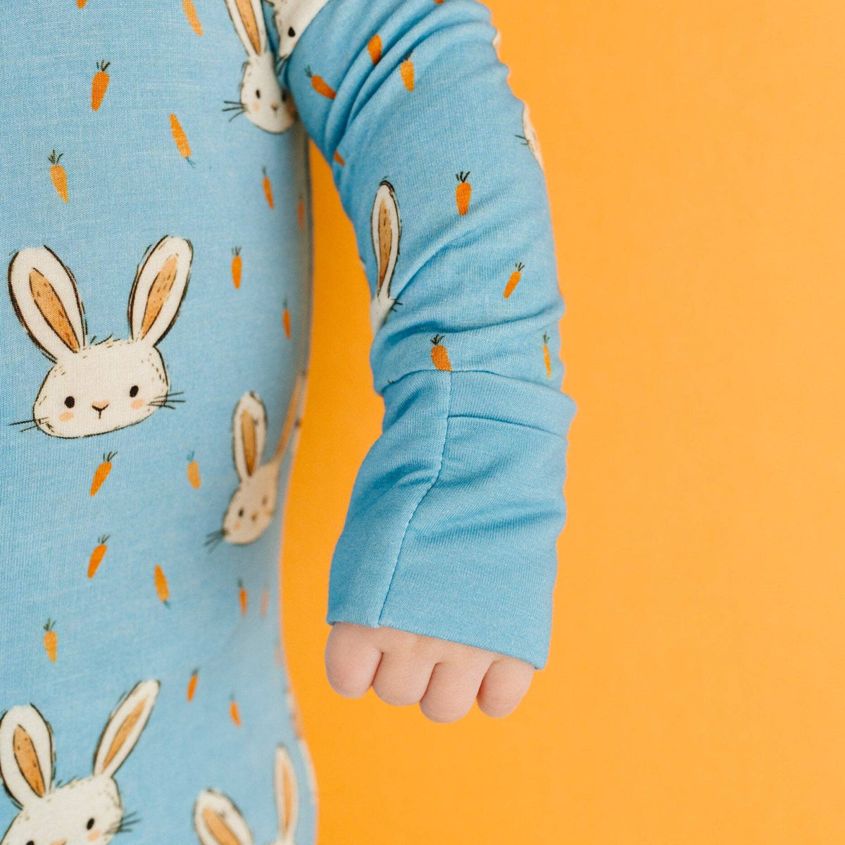 Little One Shop - Garden Bunny Bamboo Sleeper - Baby Dill