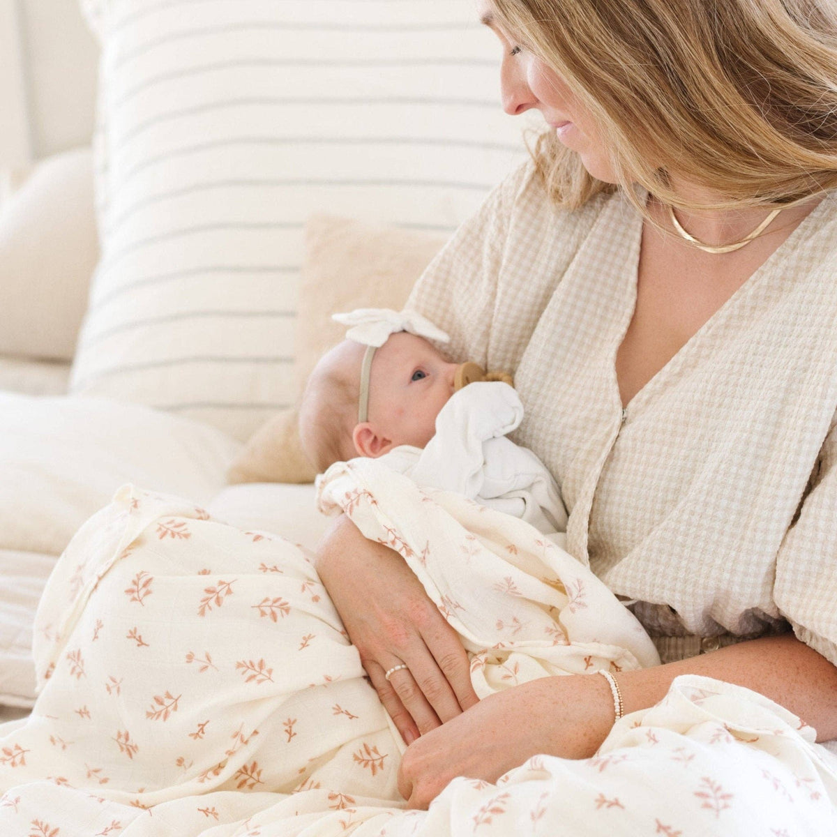 Bamboo Muslin Rayon Swaddle - Baby Dill