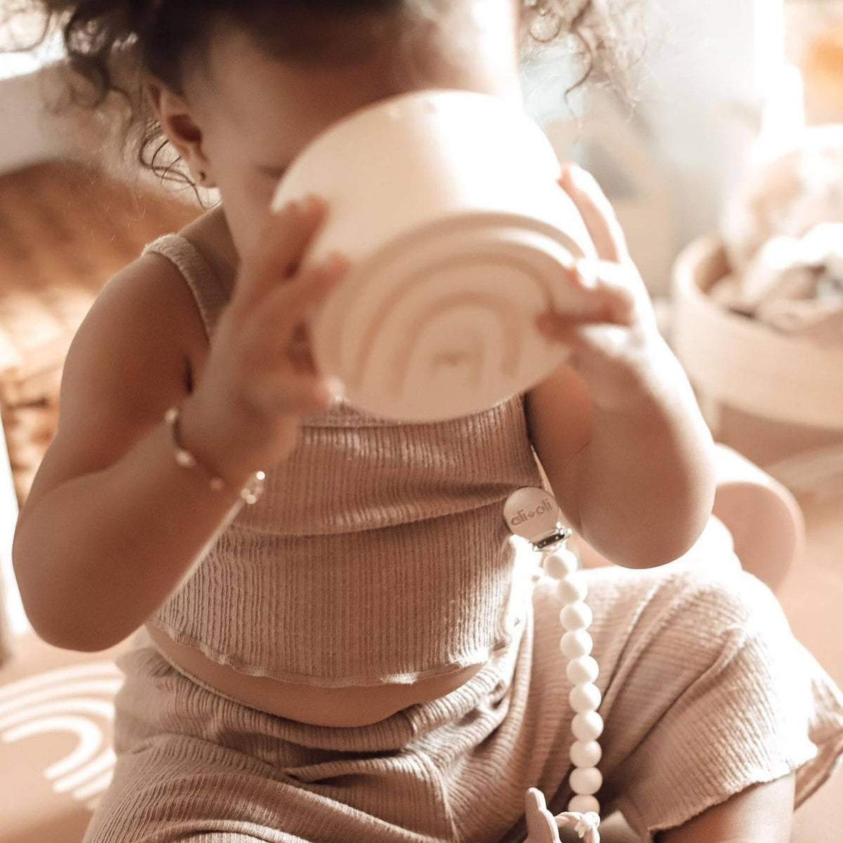 Stacking Cups Toy Soft Silicone with Shapes Bath or Beach - Baby Dill