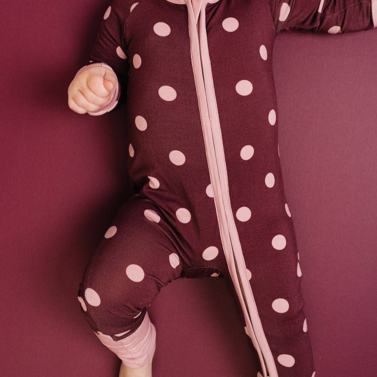 Double Zip Mulberry Polkadot Bamboo Sleeper