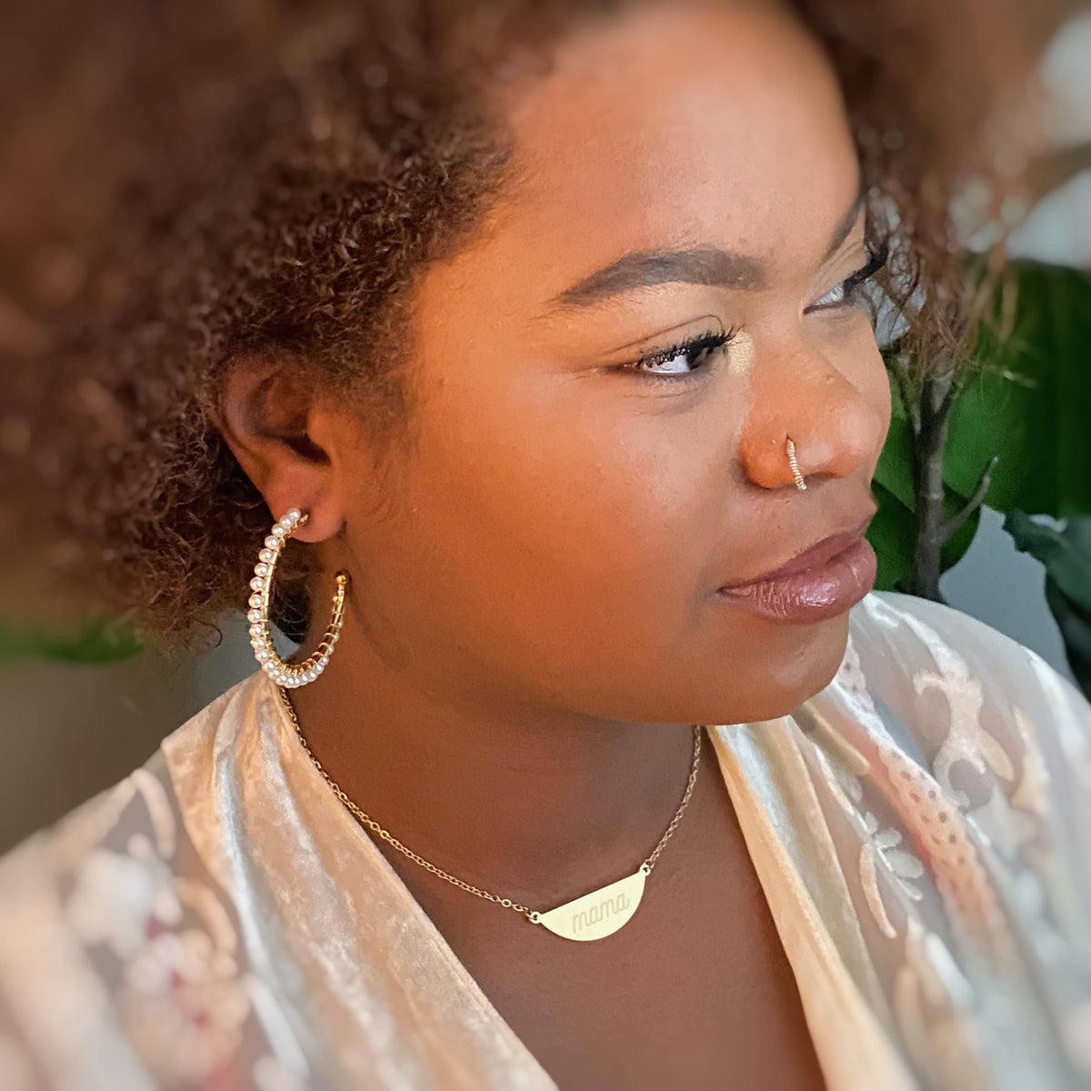 Hamilton Sphere Mama Necklace - Baby Dill