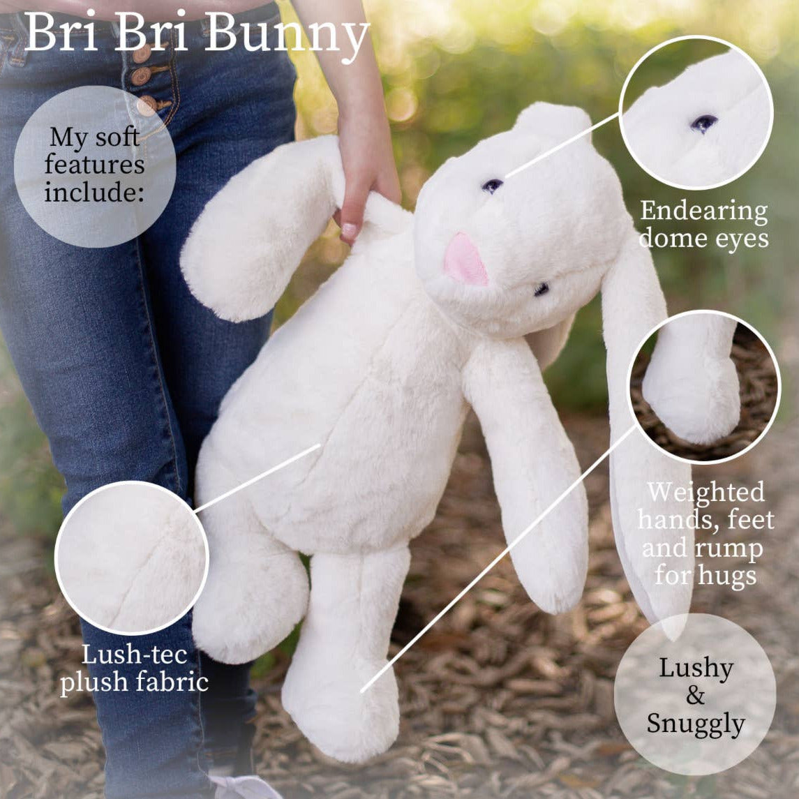 BriBri Cream Bunny Plush Stuffie - Baby Dill
