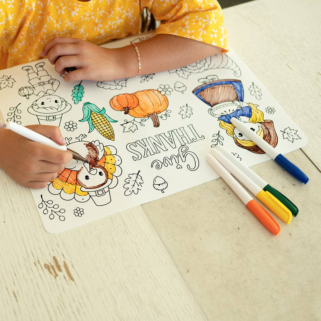 Thanksgiving Reusable Silicone Coloring Mat
