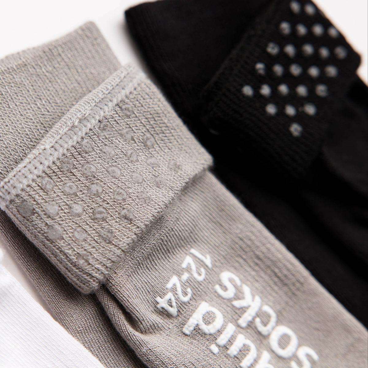 squid socks - Charlie - Non-Slip Baby Socks Kids Socks White, Gray, Black - Baby Dill