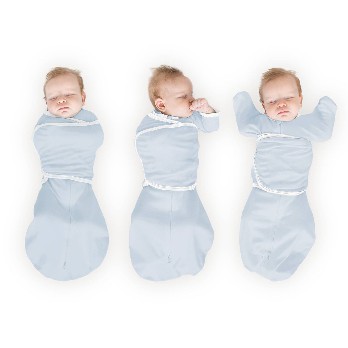 SwaddleDesigns - Organic Omni Swaddle Sack, Soft Blue