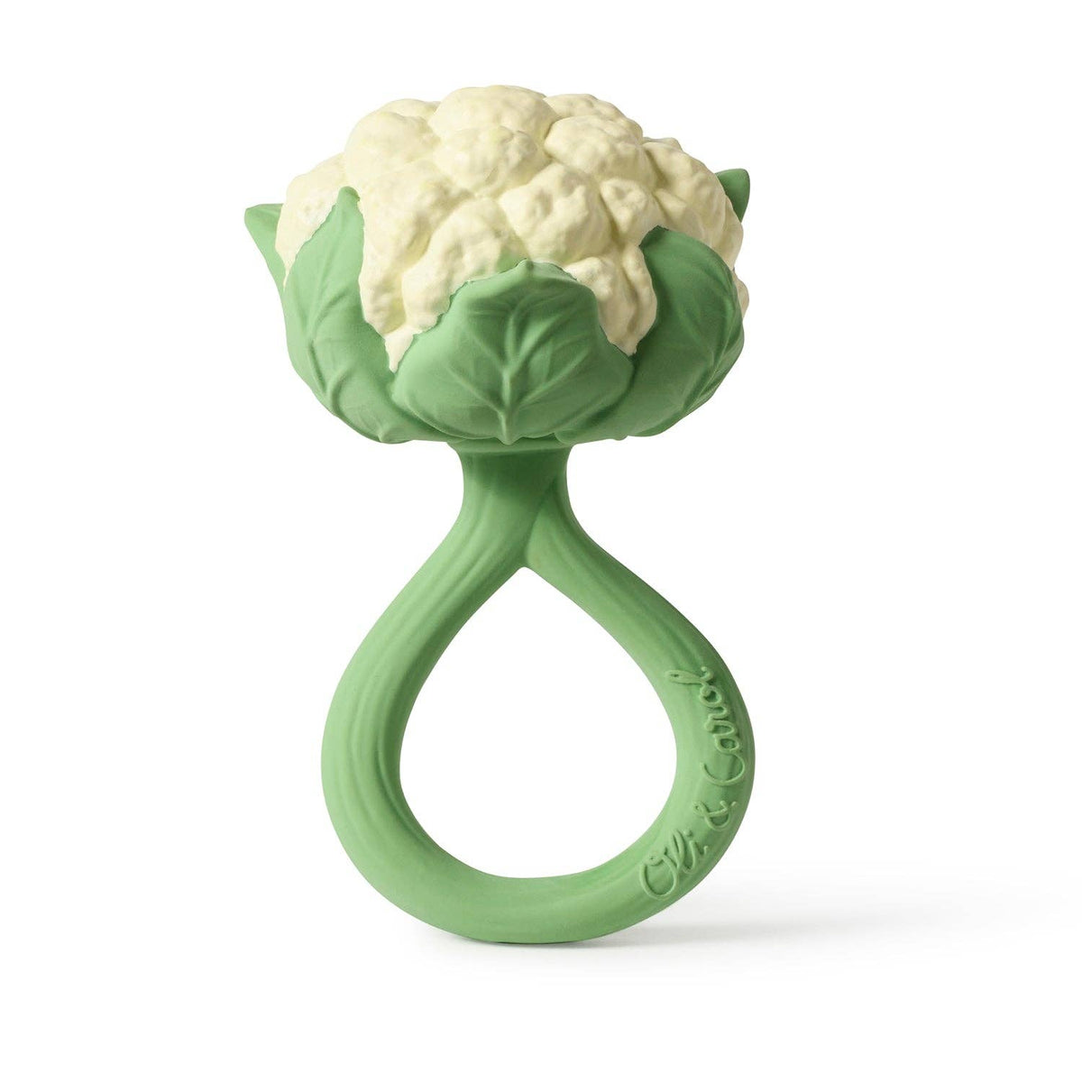 Cauliflower Organic Rubber Rattle - Baby Dill