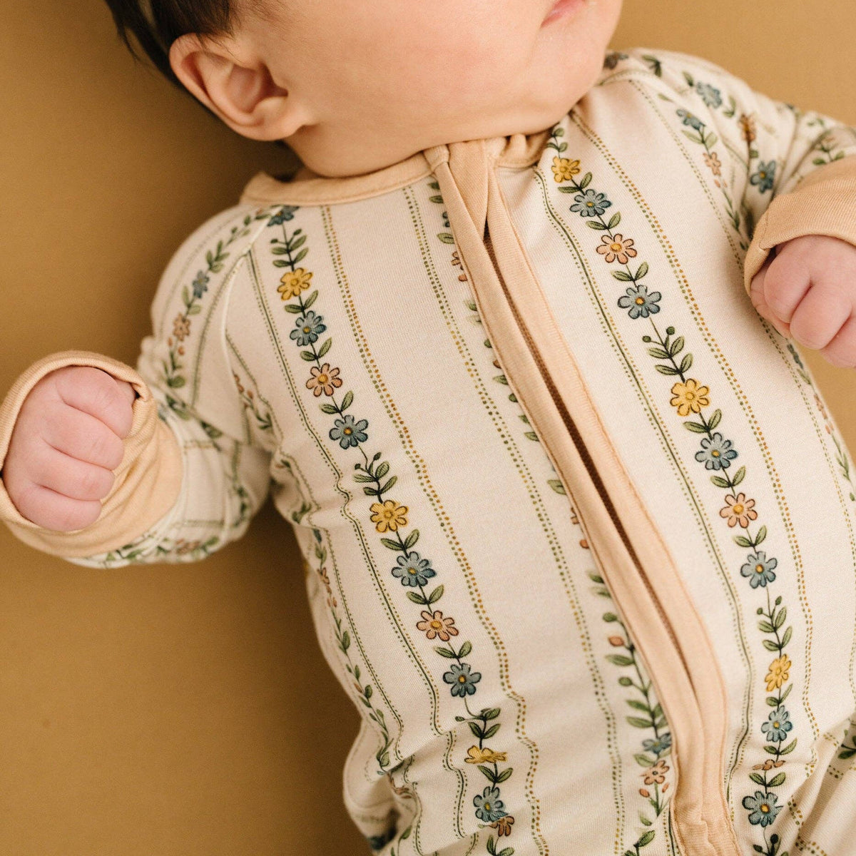 Little One Shop - Dainty Daisy Bamboo Sleeper - Baby Dill