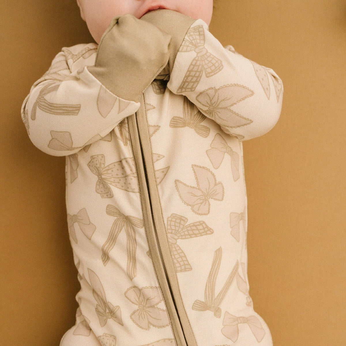 Neutral Bows Double Zip Bamboo Sleeper